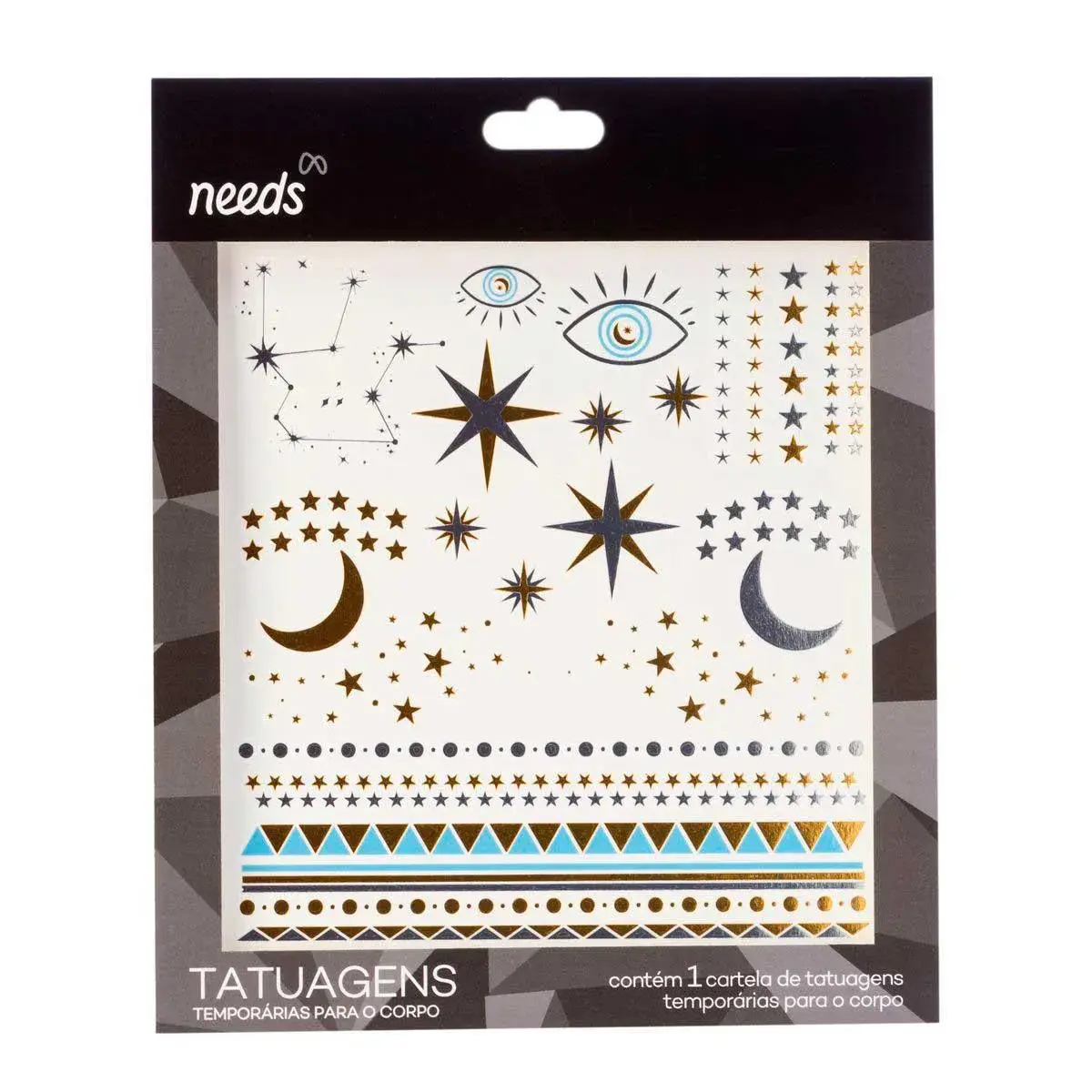 Tatuagens Temporárias Festivas Needs Adesivas