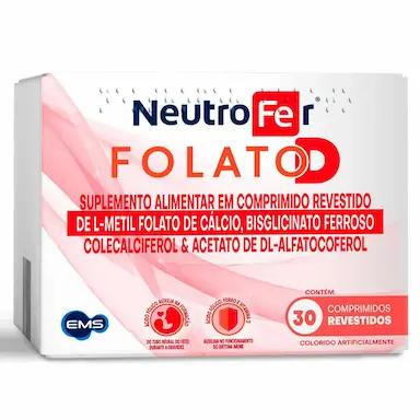 Suplemento Alimentar Gestantes NeutroFer Folato D 30 comprimidos