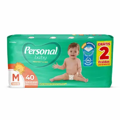 Fralda Personal Baby Protect&Sec M - 40 Unidades