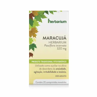 Maracujá Passiflora Incarnata 320mg Herbarium 20 comprimidos