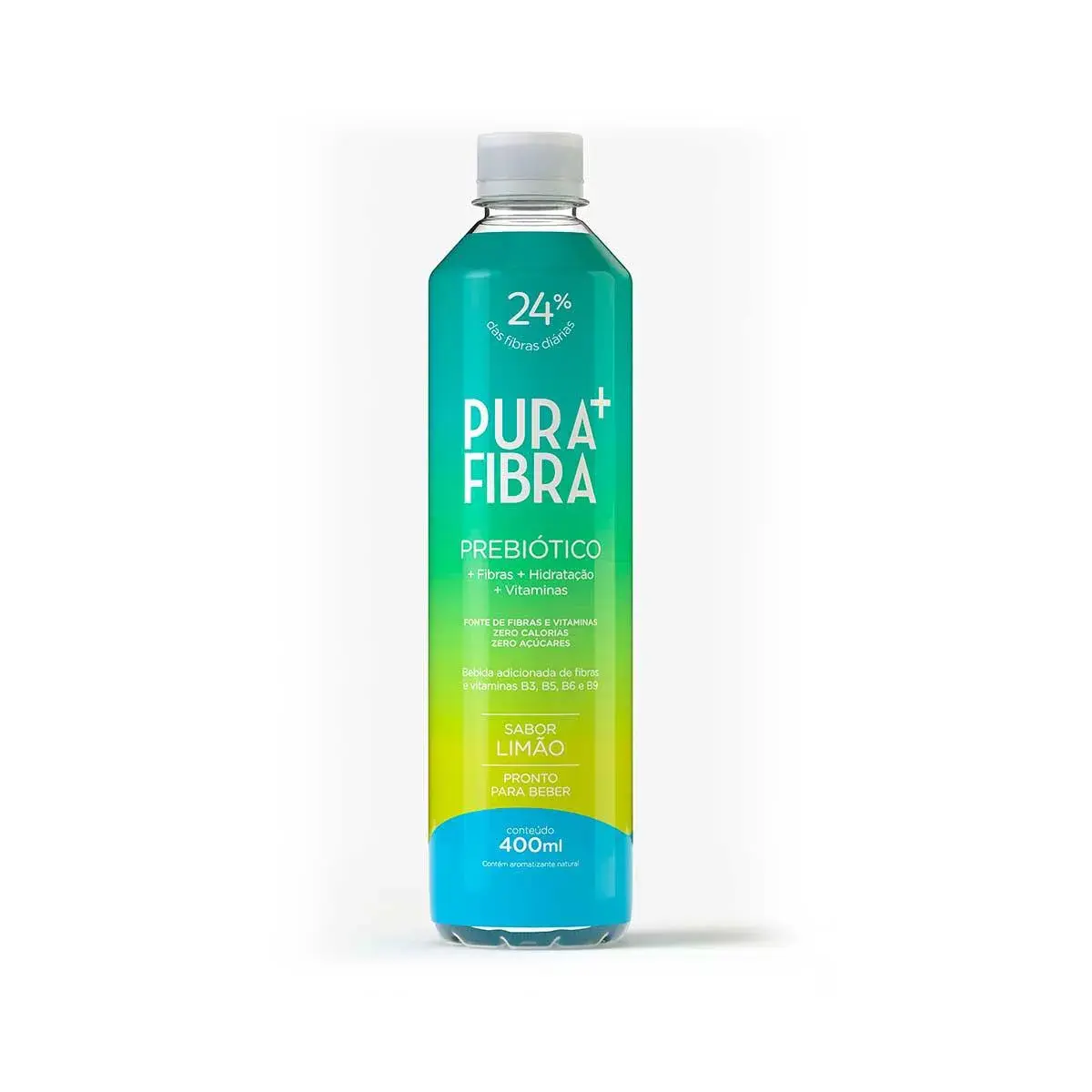 Água Pura Fibra Prebiótico Sabor Limão 400ml