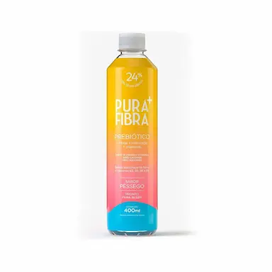 Água Pura Fibra Prebiótico Sabor Pêssego 400ml