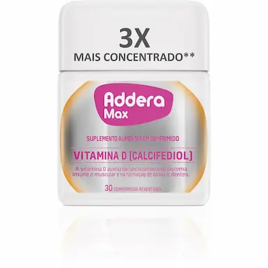 Suplemento Alimentar Addera Max Vitamina D 30 Comprimidos