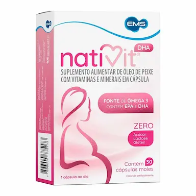Polivitamínico para Gestantes NatiVit DHA 30 cápsulas