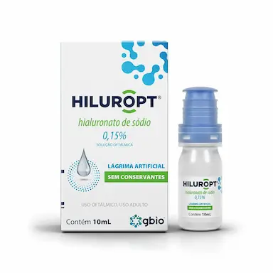 Hiluropt Hialuronato de Sódio 0,15% Solução Oftálmica 10ml