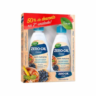 Adoçante Zero-Cal Eritritol Líquido - 2 Unidades de 65ml cada