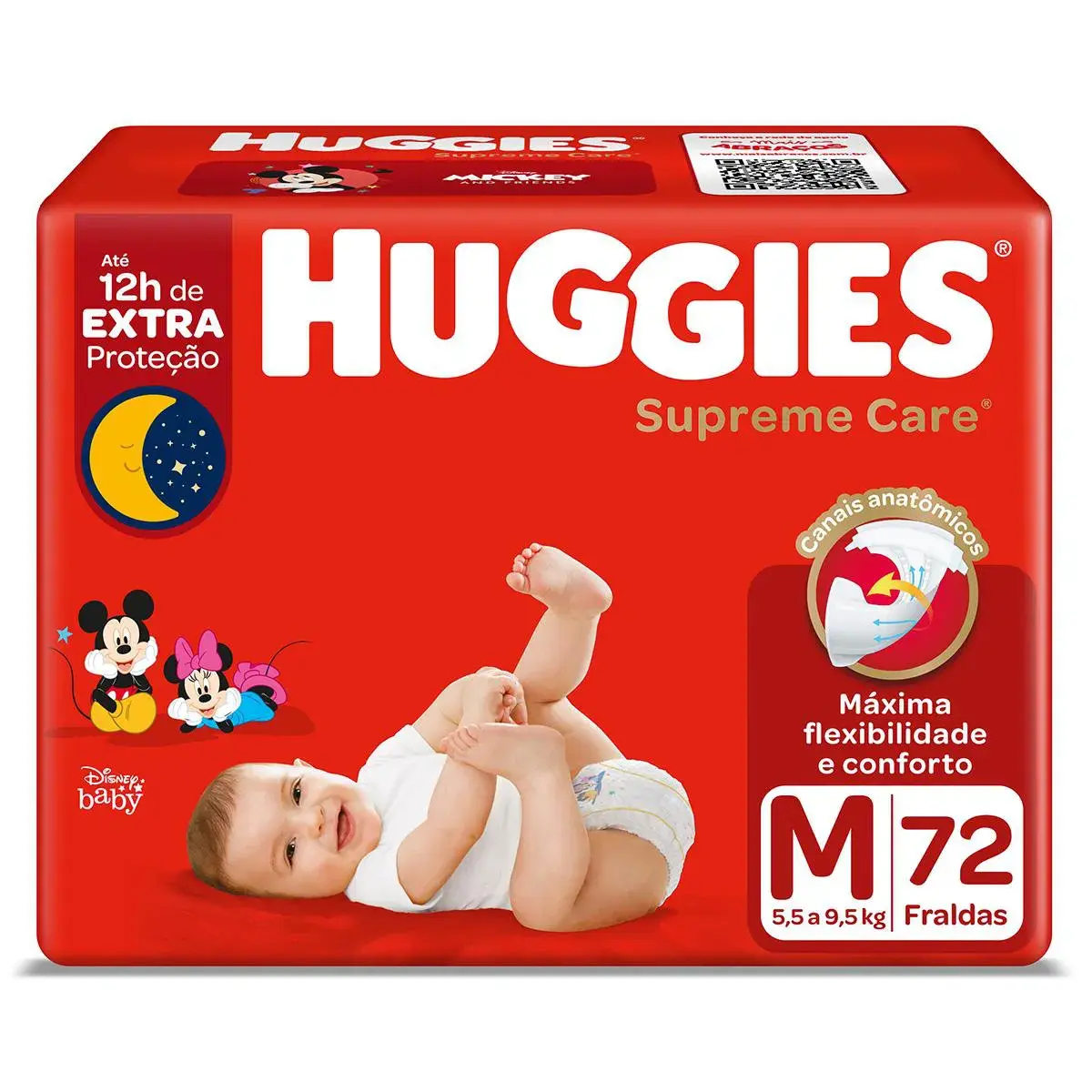 Fralda Huggies Supreme Care Unissex M - 72 unidades