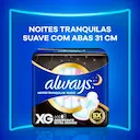 Absorvente Always Noites Tranquilas Cobertura Suave XG com Abas 8 Unidades
