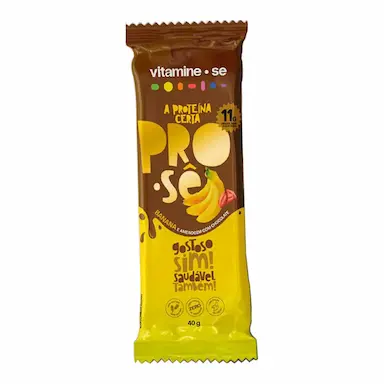 Barra de Proteína Pro-sê Banana e Amendoim com Chocolate Vitamine-se 40g
