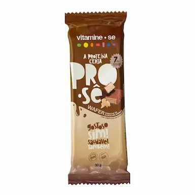 Barra de Proteína Pro-sê Wafer Ganache Chocolate Branco com Chocolate Vitamine-se 30g