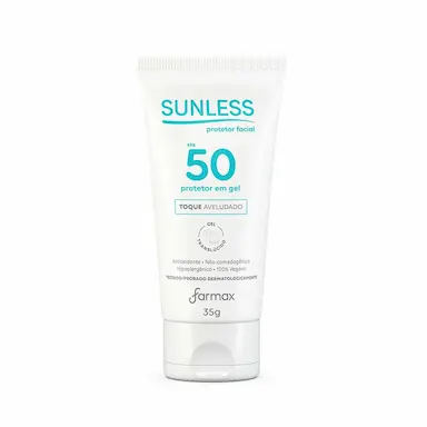 Protetor Solar Facial em Gel Sunless Translúcido FPS 50 35g