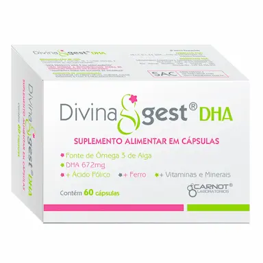 Suplemento Alimentar DHA Divinagest 60 cápsulas