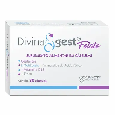 Suplemento Alimentar Folato Divinagest 30 cápsulas