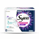 Absorvente Noturno Sym Premium Noite & Dia Cobertura Suave Com Abas 8 Unidades
