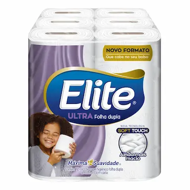 Papel Higiênico Folha Dupla Elite Ultra 20m 12 Rolos