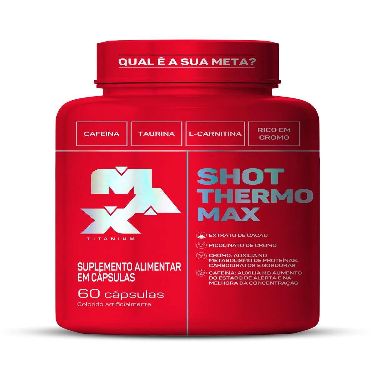 Suplemento Alimentar Shot Thermo Max Titanium 60 Cápsulas