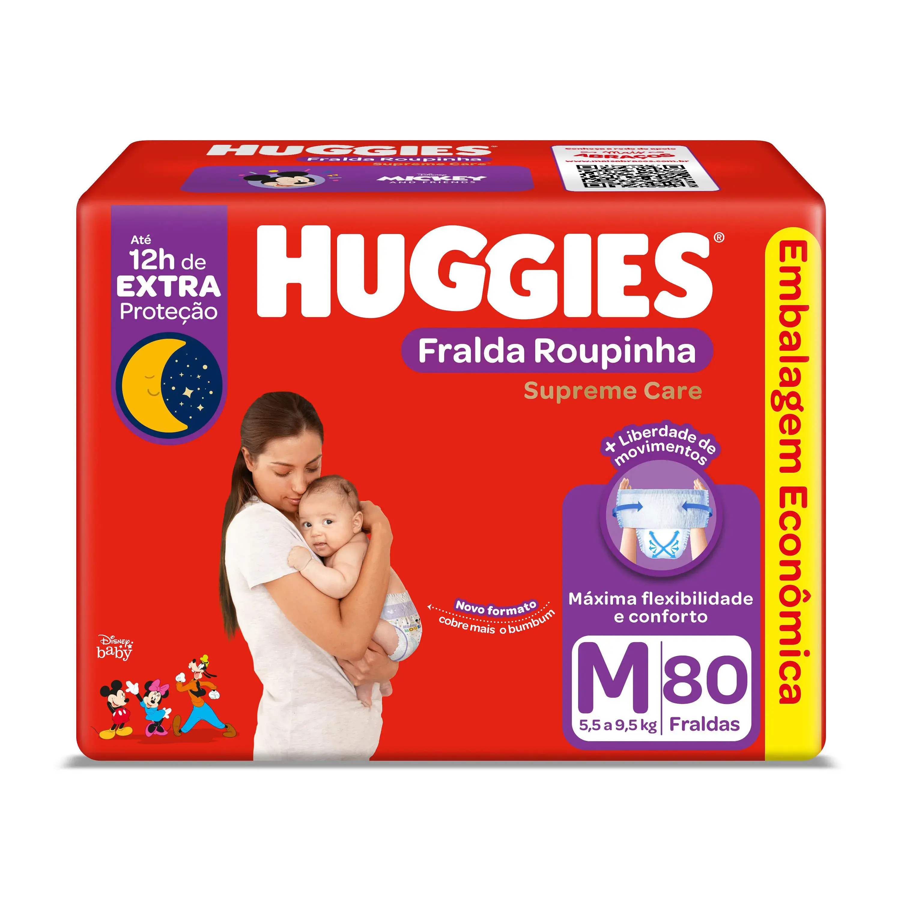 Fralda Huggies Roupinha Supreme Care M - 80 Unidades