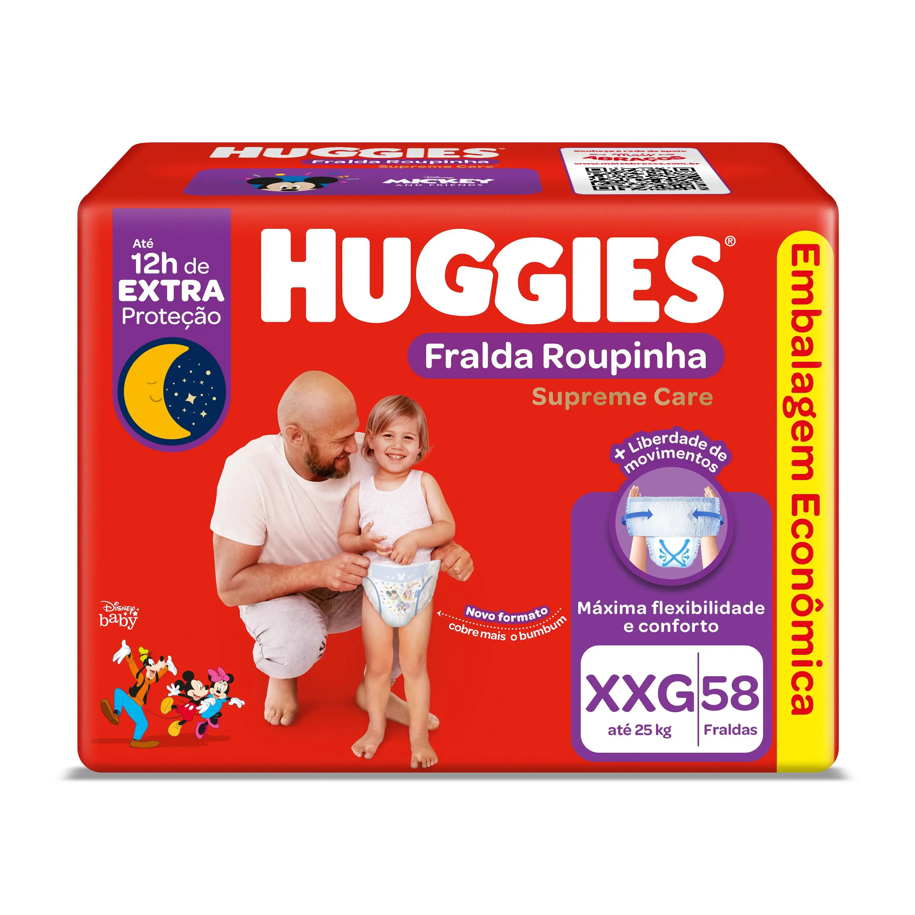 Fralda Huggies Roupinha Supreme Care XXG - 58 Unidades