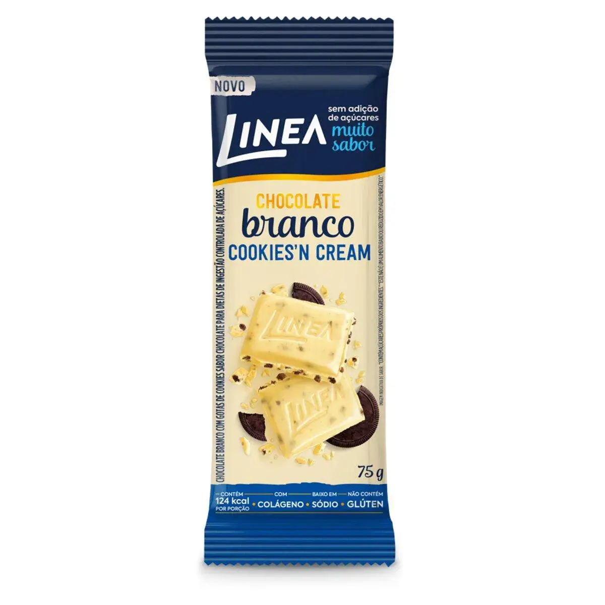 Chocolate Branco Linea Cookies’n Cream Zero Açúcar 75g