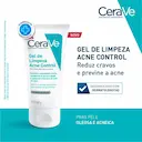 Gel de Limpeza Cerave Acne Control Pele Oleosa a Acneica 60g