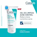 Gel de Limpeza Cerave Acne Control Pele Oleosa a Acneica 140g