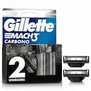 Refil para Aparelho de Barbear Gillette Mach3 Carbono 2 cargas