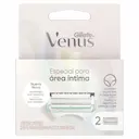 Refil para Aparelho de Depilar Gillette Venus Especial para Área Íntima 2 Unidades