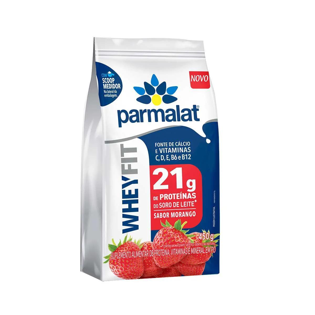 Suplemento Alimentar Whey Protein Parmalat WheyFit Morango 450g