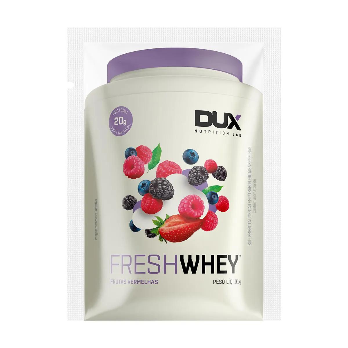 Fresh Whey Dux Nutrition Frutas Vermelhas Sachê 29g