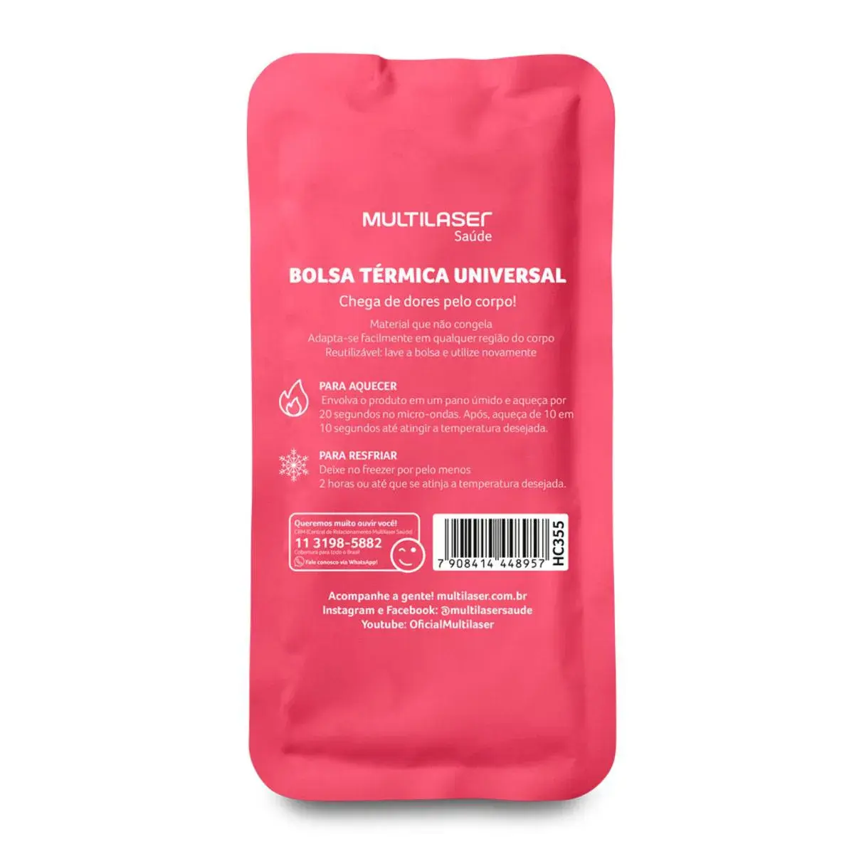 Bolsa Térmica de Gel Multilaser HC355 Rosa