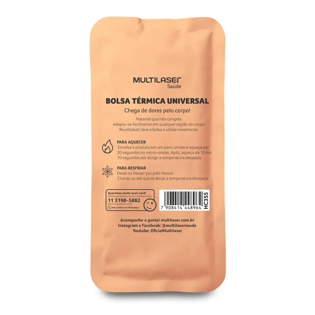 Bolsa Térmica de Gel Multilaser HC356 Amarelo