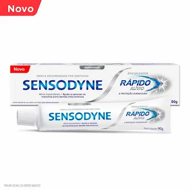 Pasta de Dente Sensodyne Rápido Alívio Branqueador Dentes Sensíveis 90g