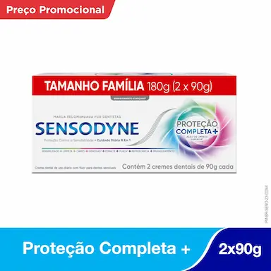 Kit Pasta de Dente Sensodyne Proteção Completa+ 2 unidades de 90g cada