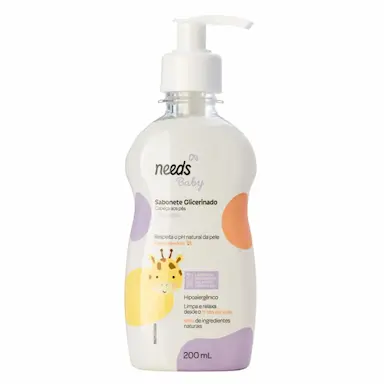 Sabonete Líquido Glicerinado Needs Baby Lavanda Pump 200ml