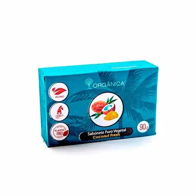 Sabonete em Barra Puro Vegetal Orgânica Coconut Fresh 90g