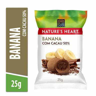 Snack Nature's Heart Banana com Cacau 50% 25g