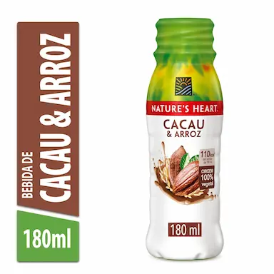 Bebida Vegetal Nature’s Heart Cacau e Arroz 180ml