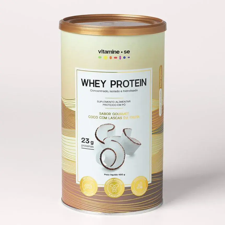 Whey Protein Gourmet Coco com Lascas da Fruta Vitamine-se 450g