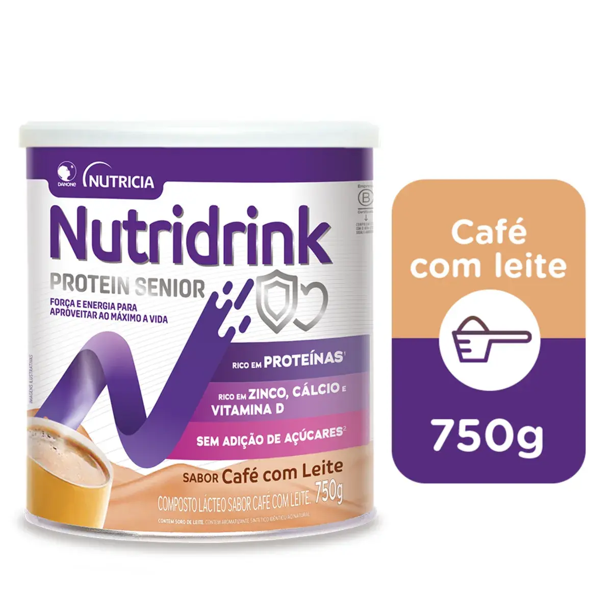 Composto Lácteo Nutridrink Protein Senior sabor Café com Leite 750g