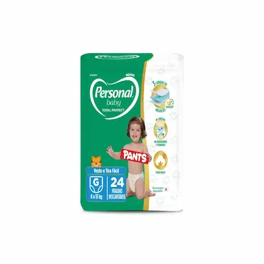 Fralda Personal Baby Total Protect Pants G 24 Unidades