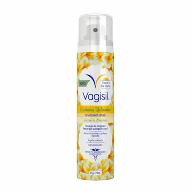 Desodorante Íntimo Vagisil Essências Delicadas Jasmim Branco 75ml