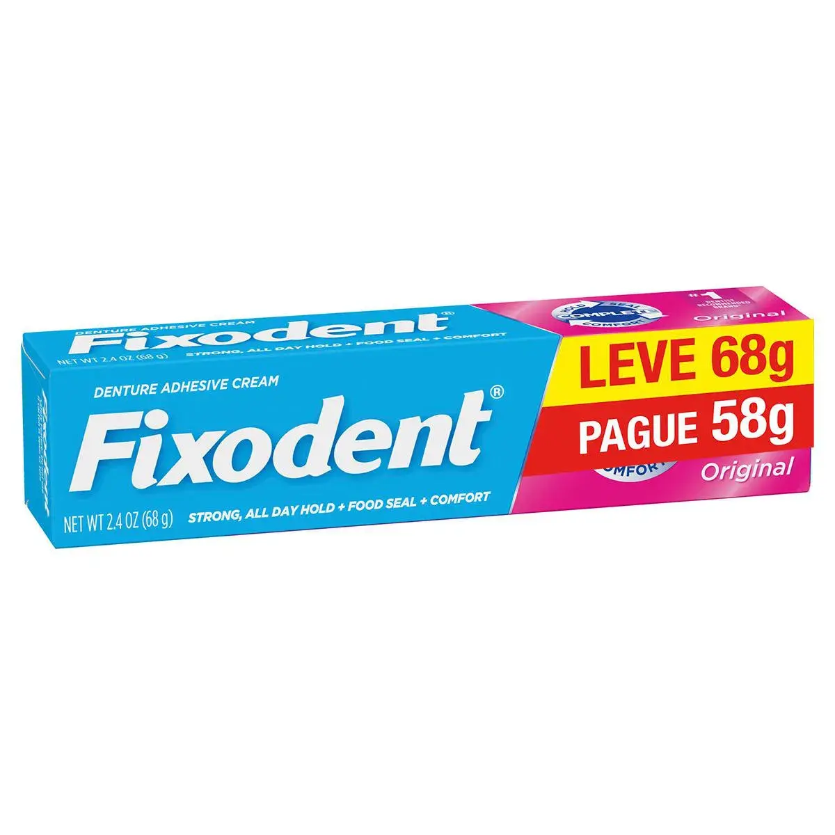 Creme Fixador de Dentadura Fixodent Original 68g