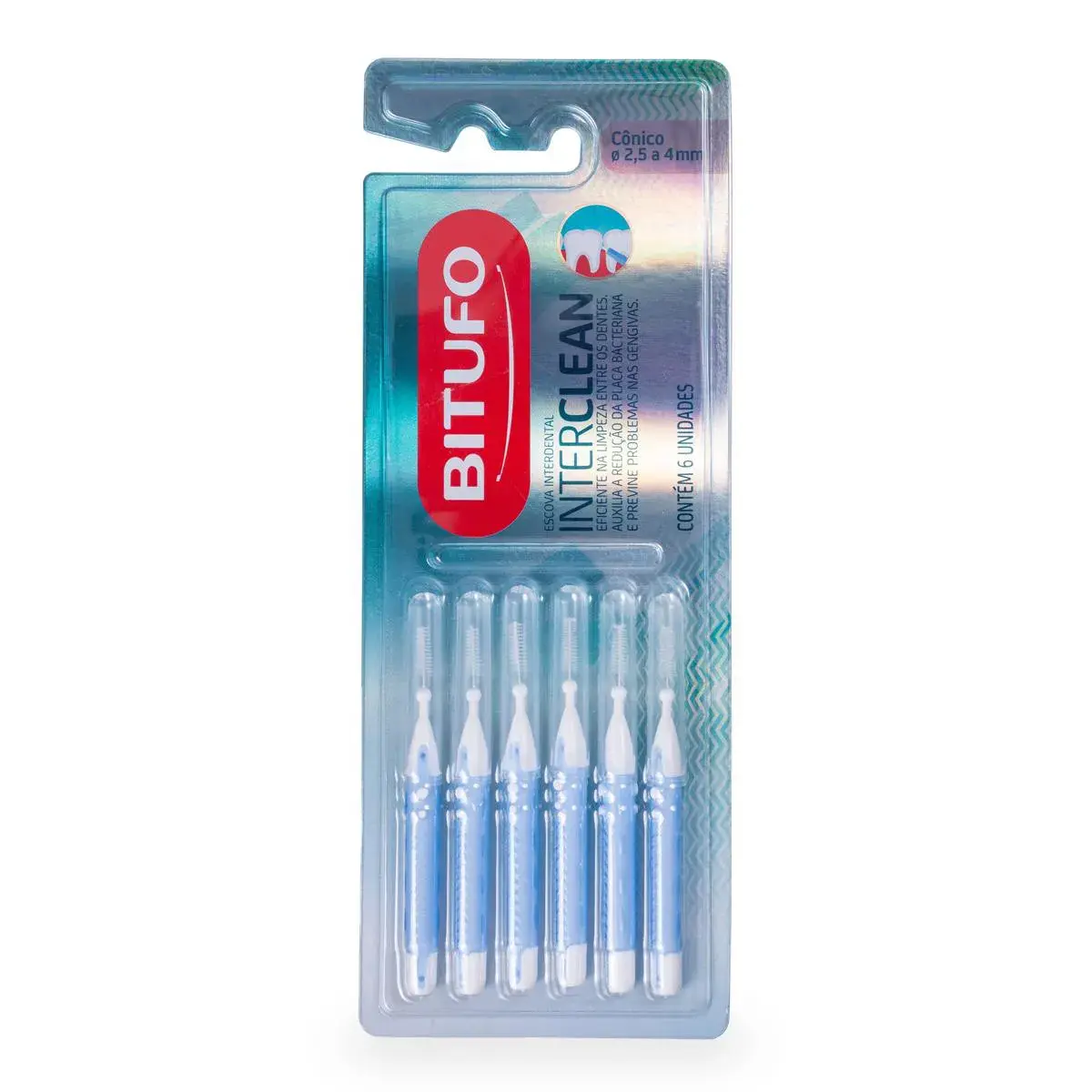 Escova Interdental Bitufo Interclean Cônica 6 unidades