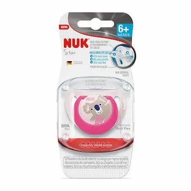 Chupeta NUK Star Girl 6+ meses Silicone S2 - 1 Unidade