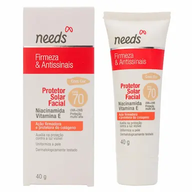 Protetor Solar Facial Needs Firmeza & Antissinais com Cor FPS 70 - 40g
