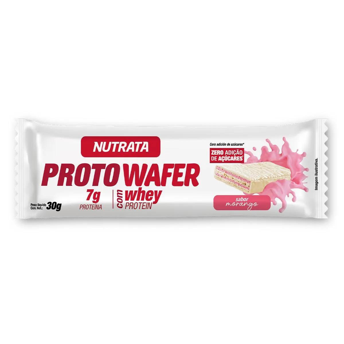 Barra de Proteína Proto Wafer Nutrata Morango 30g