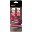 Kit Prendedores de Cabelo Needs 4 Mini-Piranhas + 2 Tic-Tacs + 3 Elásticos