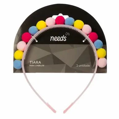 Tiara para Cabelos Infantil Needs Pompom 1 unidade