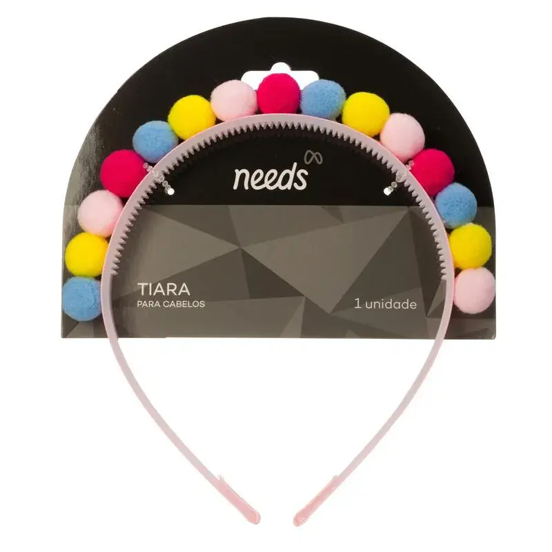 Tiara para Cabelos Infantil Needs Pompom 1 unidade