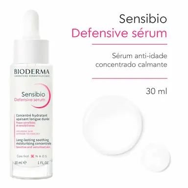 Sérum Facial Anti-Idade Bioderma Sensibio Defensive Serum Pele Sensível 30ml